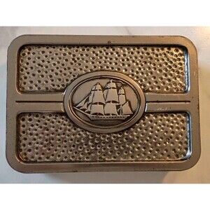 Vintage 1990 Old Spice Classic Hammered Metal Tin Case – Shulton  Eng– Tall Ship